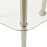 Mesa auxiliar 2 niveles vidrio templado transparente
