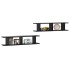 Estantes de pared 2 uds madera contrachapada negro 90x18x20