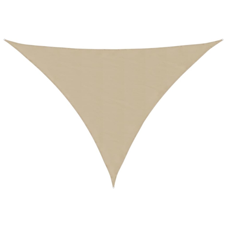 Toldo de vela triangular tela Oxford beige 4x5x6,4