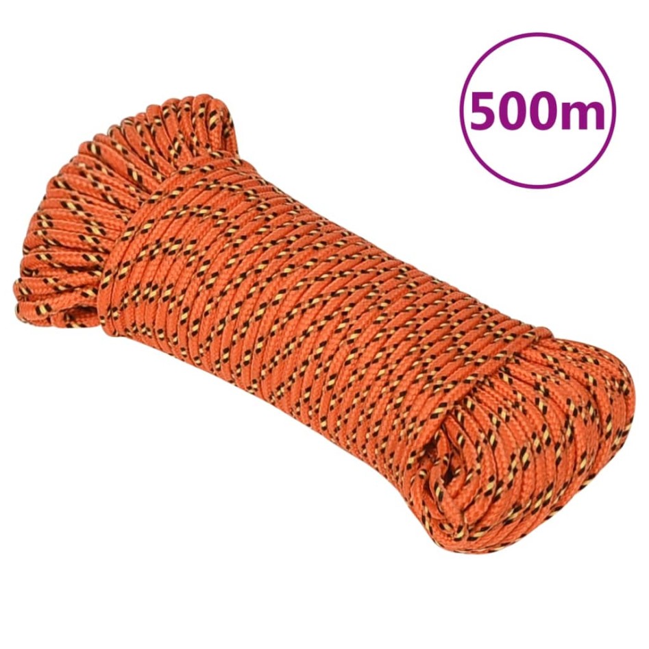 Cuerda de barco polipropileno naranja 3 mm 500