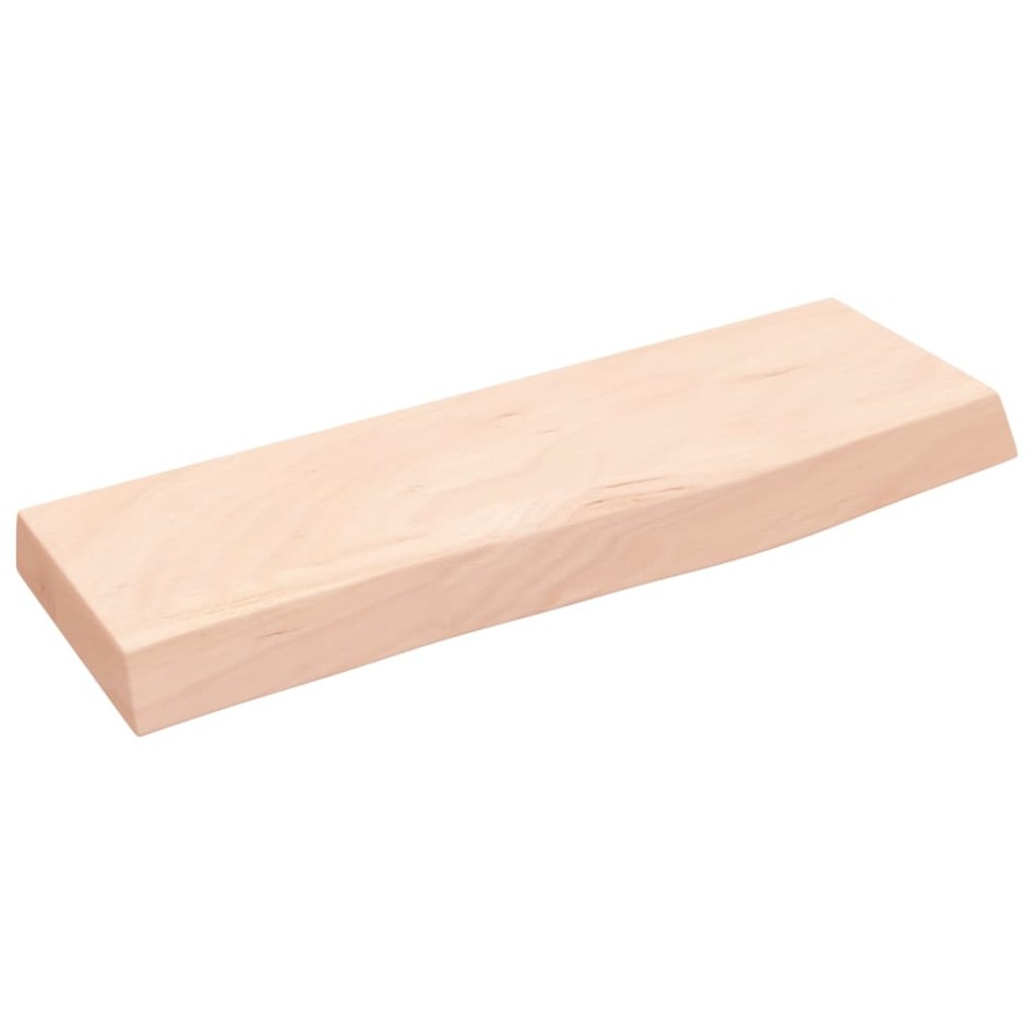Estante de pared madera maciza de roble sin tratar 60x20x4