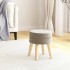 Hocker redondo gris oscuro