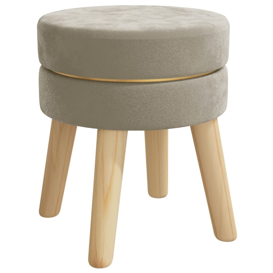 Hocker redondo gris oscuro
