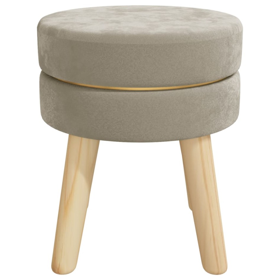 Hocker redondo gris oscuro