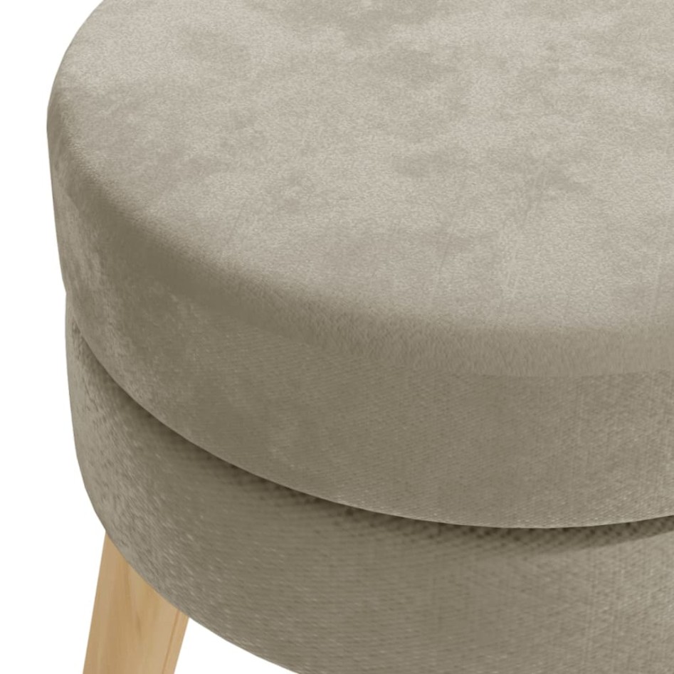 Hocker redondo gris oscuro