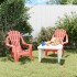 Sillas de jardín niños 2 uds aspecto madera PP rojo 37x34x44
