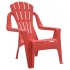 Sillas de jardín niños 2 uds aspecto madera PP rojo 37x34x44