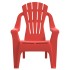 Sillas de jardín niños 2 uds aspecto madera PP rojo 37x34x44