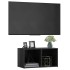 Mueble para TV madera contrachapada gris brillo 72x35x36,5