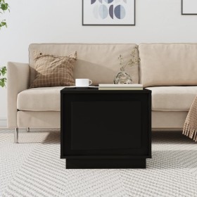 Mesa de centro madera contrachapada negra 51x50x44