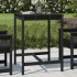Mesa de jardín madera maciza pino negro 82,5x82,5x110