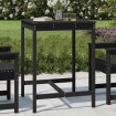 Mesa de jardín madera maciza pino negro 82,5x82,5x110 cm