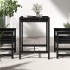 Mesa de jardín madera maciza pino negro 82,5x82,5x110