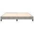 Estructura de cama box spring terciopelo gris claro 160x200