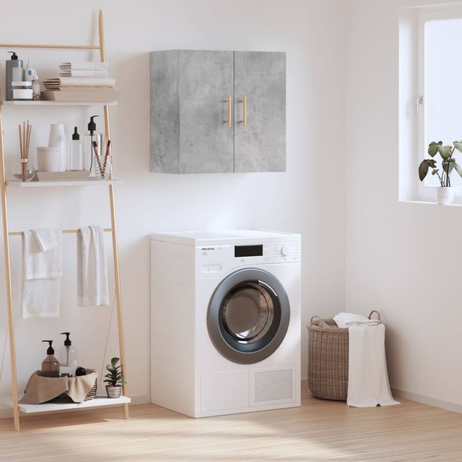 Armario de pared madera de ingeniería gris hormigón 60x31x60