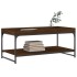 Mesa de centro madera de ingeniería marrón roble 100x49x45