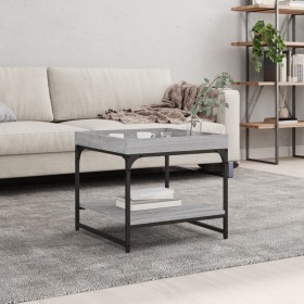 Mesa de centro madera de ingeniería gris Sonoma 49,5x49,5x45