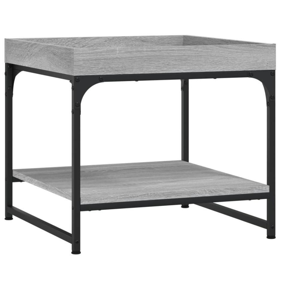 Mesa de centro madera de ingeniería gris Sonoma 49,5x49,5x45