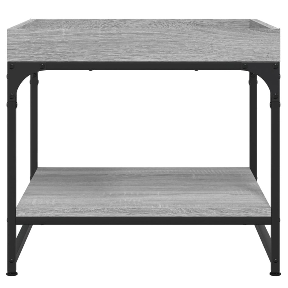 Mesa de centro madera de ingeniería gris Sonoma 49,5x49,5x45