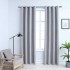 Cortinas opacas con anillas de metal 2 pzs gris 140x175