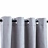 Cortinas opacas con anillas de metal 2 pzs gris 140x175