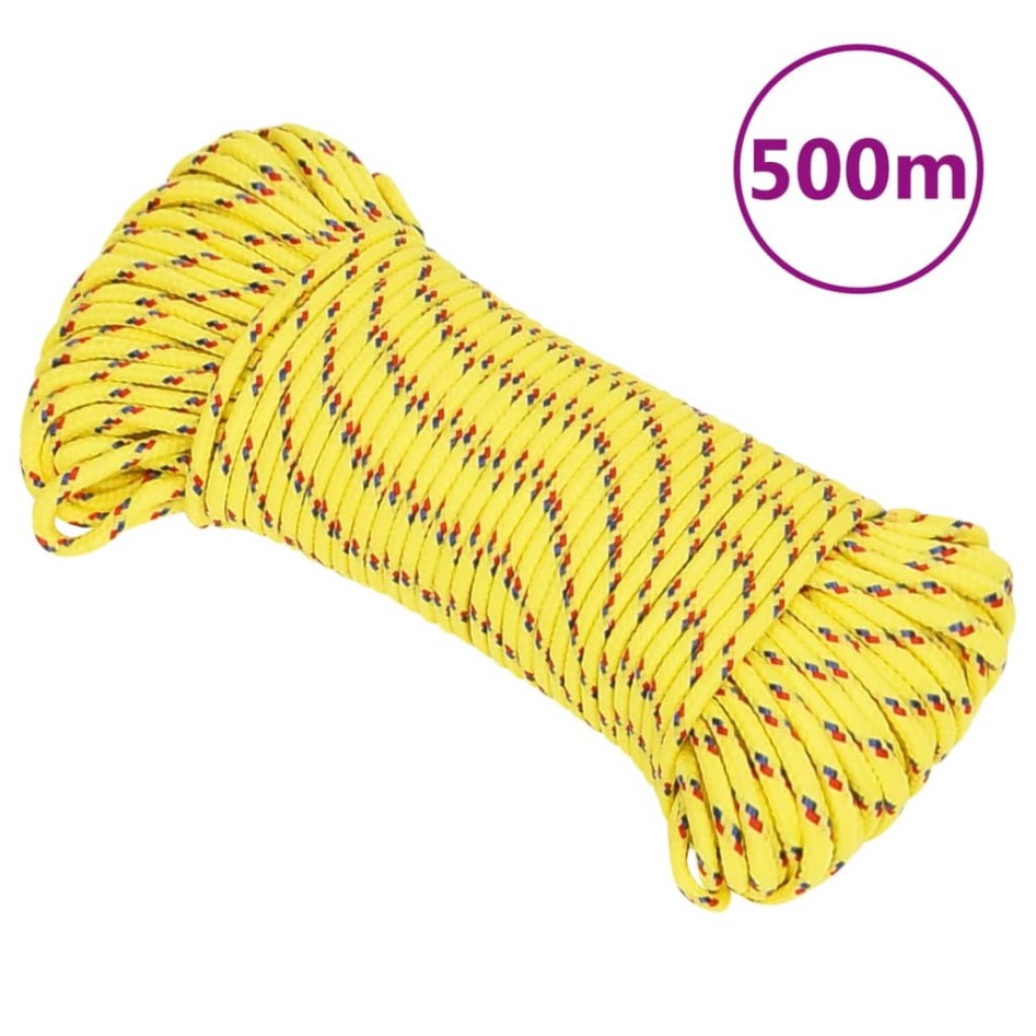 Cuerda de barco polipropileno amarillo 4 mm 500