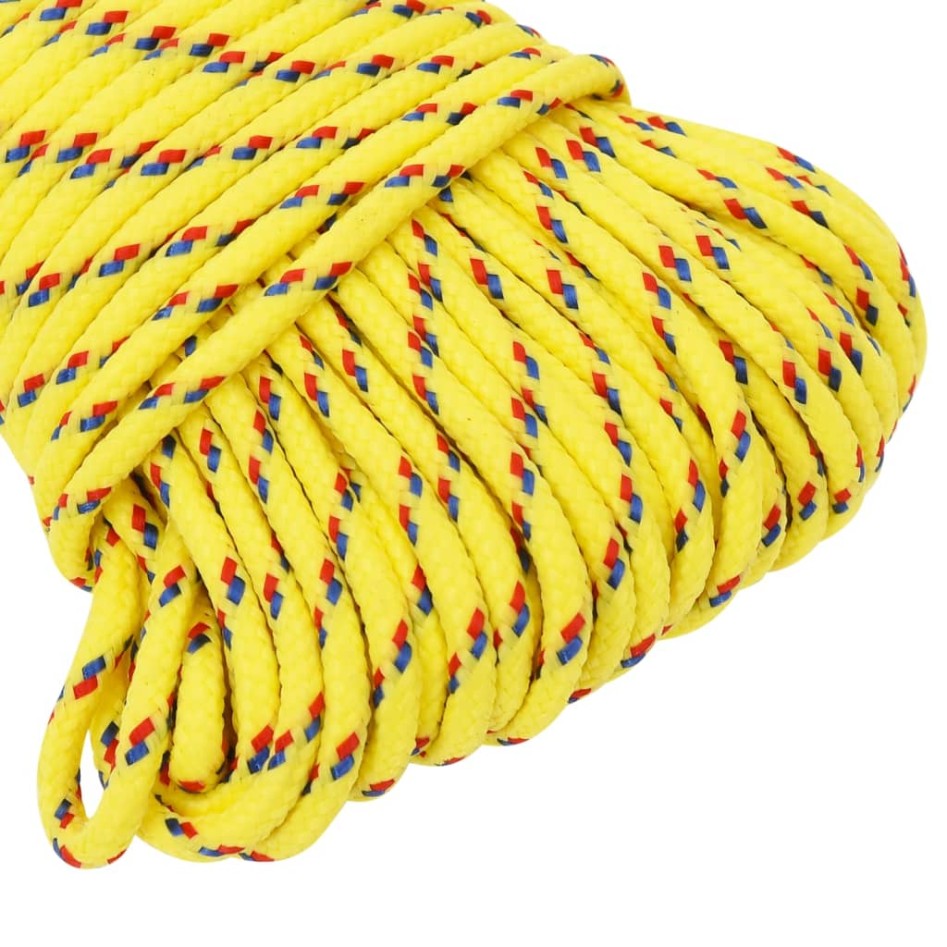 Cuerda de barco polipropileno amarillo 4 mm 500