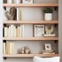 Estante de pared madera maciza de roble sin tratar 80x20x6