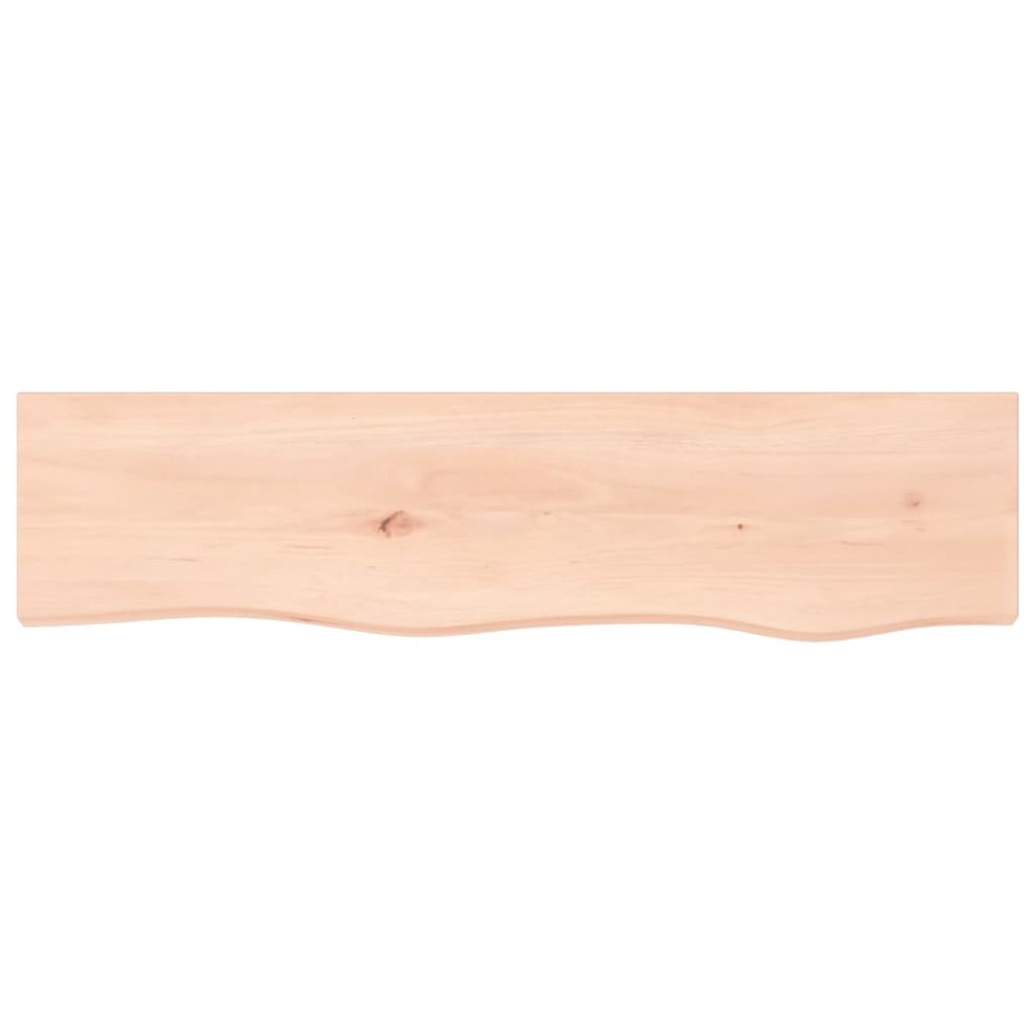 Estante de pared madera maciza de roble sin tratar 80x20x6