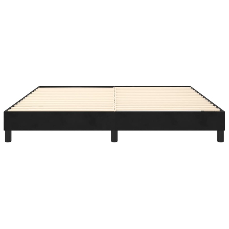 Estructura de cama box spring terciopelo negro 180x200