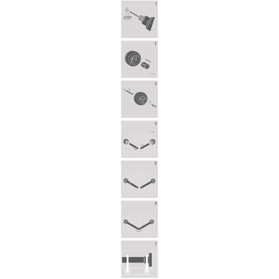 Sealskin Barra para cortina de ducha Combi