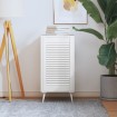 Puerta de armario de lamas madera pino blanco 69x39,4 cm