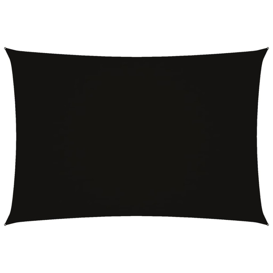 Toldo de vela rectangular tela Oxford negro 2,5x4,5