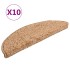 Alfombrillas de escalera 10 unidades beige 56x17x3