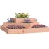 Jardinera de madera maciza de abeto douglas 83x83x27