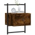 Mesitas de noche de pared 2 unidades roble ahumado 35x30x51