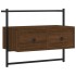Mueble TV de pared madera ingeniería marrón roble 60,5x30x51