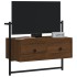 Mueble TV de pared madera ingeniería marrón roble 60,5x30x51
