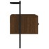 Mueble TV de pared madera ingeniería marrón roble 60,5x30x51