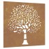 Adorno de pared de jardín acero corten diseño árbol 55x55