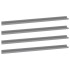 Estantes de pared 4 unidades gris 115x9x3