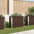 Arriate de acero galvanizado marrón 100x40x77