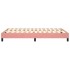 Estructura de cama box spring terciopelo rosa 120x200