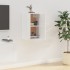 Mueble para TV de pared blanco brillante 40x34,5x60