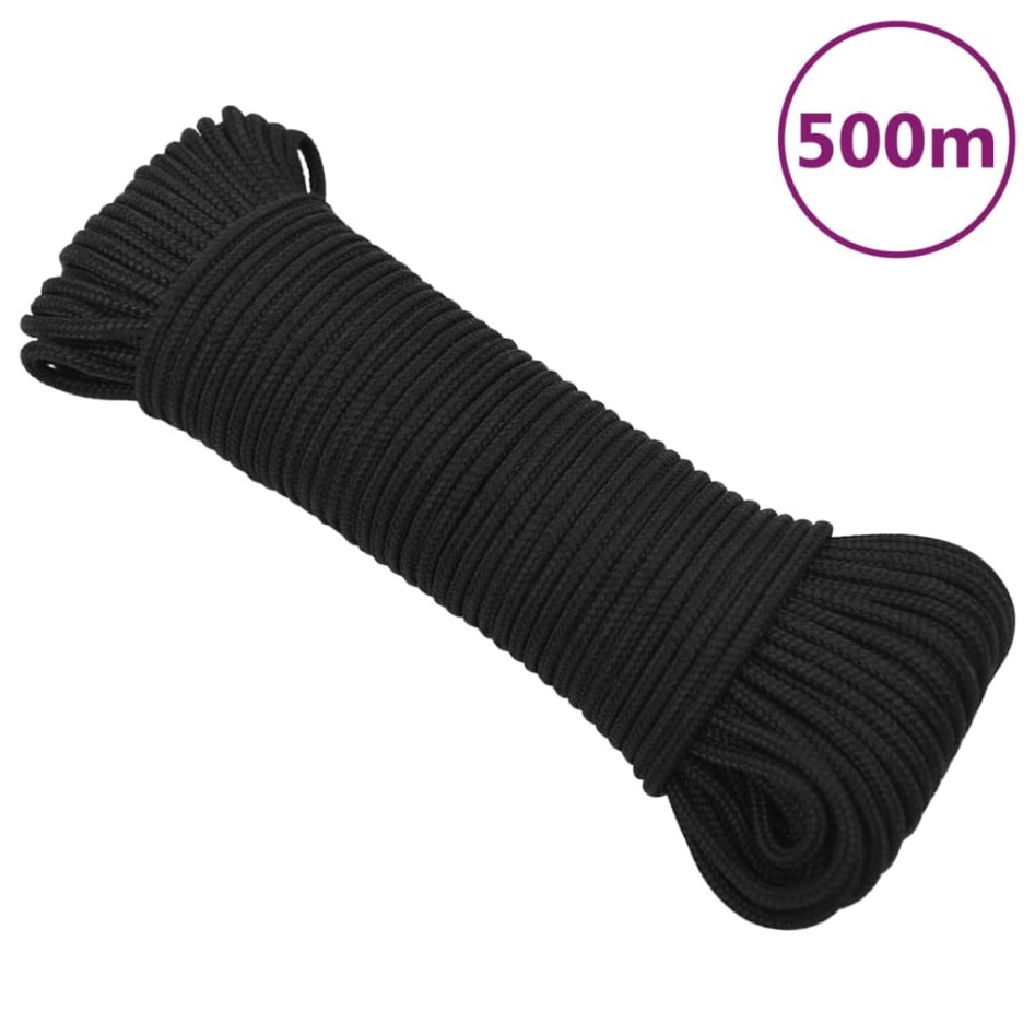 Cuerda de barco polipropileno negro intenso 3 mm 500