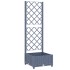 Jardinera con enrejado PP azul gris 40x40x121,5