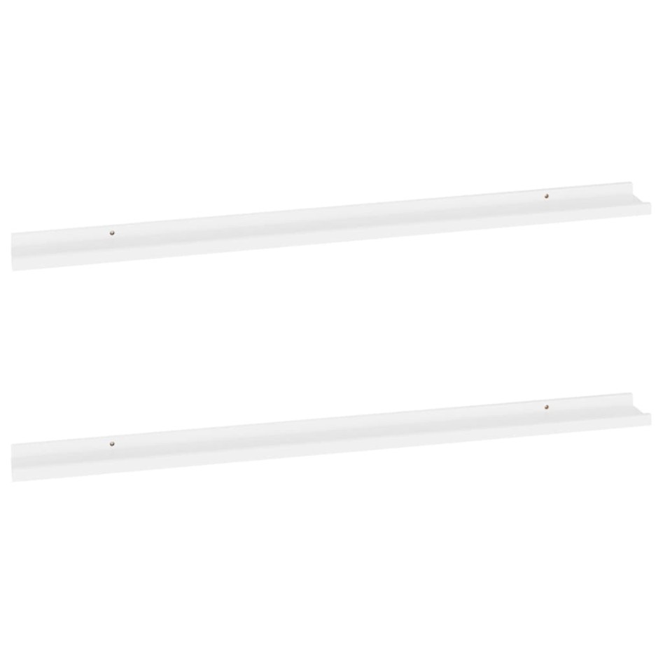 Estantes de pared 2 unidades blanco 115x9x3