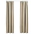 Cortinas opacas con ganchos 2 unidades beige 140x225