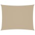 Toldo de vela rectangular tela Oxford beige 2,5x4