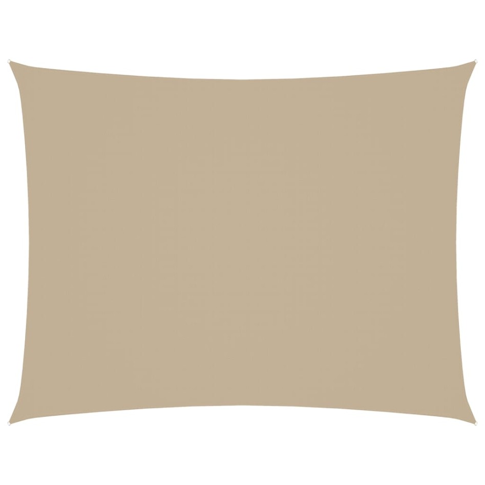 Toldo de vela rectangular tela Oxford beige 2,5x4